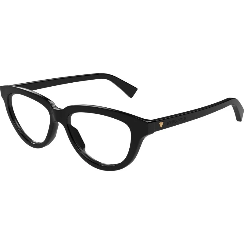 Bottega Veneta BV1366O 001 Montature Cat Eye Nero Trasparente