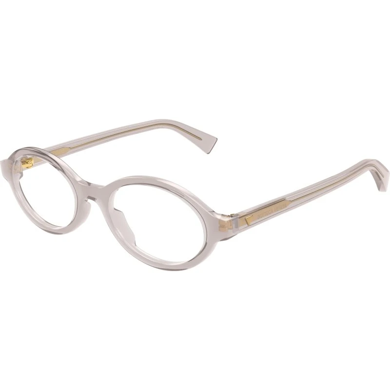 Bottega Veneta BV1367O 004 Montatura da Vista Rotonda Grigio Trasparente