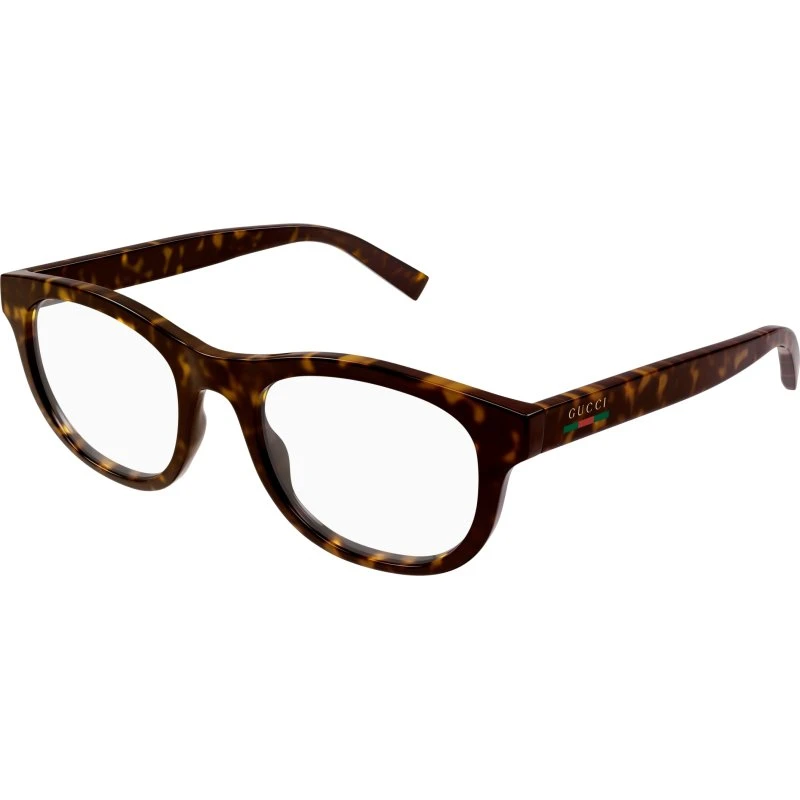 Gucci GG1929O 002 Occhiali da Vista Squadrati Havana Trasparente