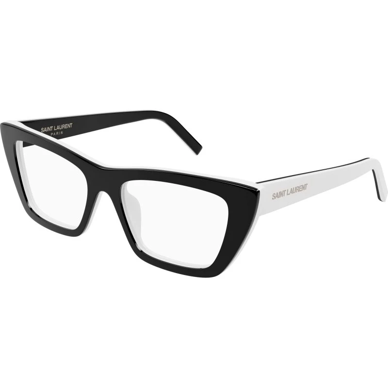 Saint Laurent SL 276 Mica Opt: Montatura Cat Eye in Acetato Nero