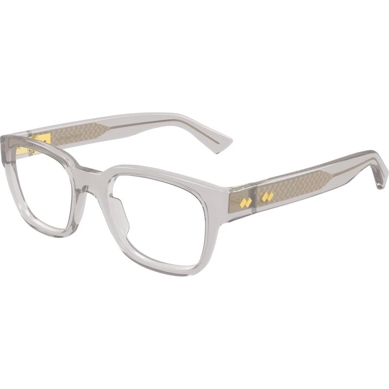 Bottega Veneta BV1403O 008: Montatura Vista Acetato Grigio Trasparente