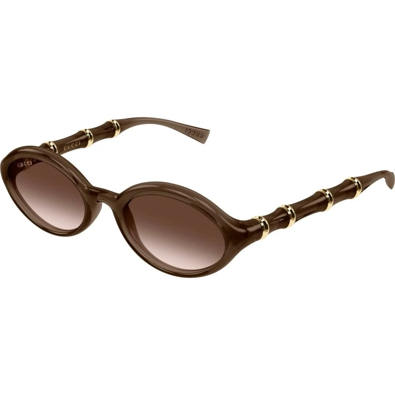 Gucci GG2059S 003 Occhiali da Sole Rotondi Marroni Donna