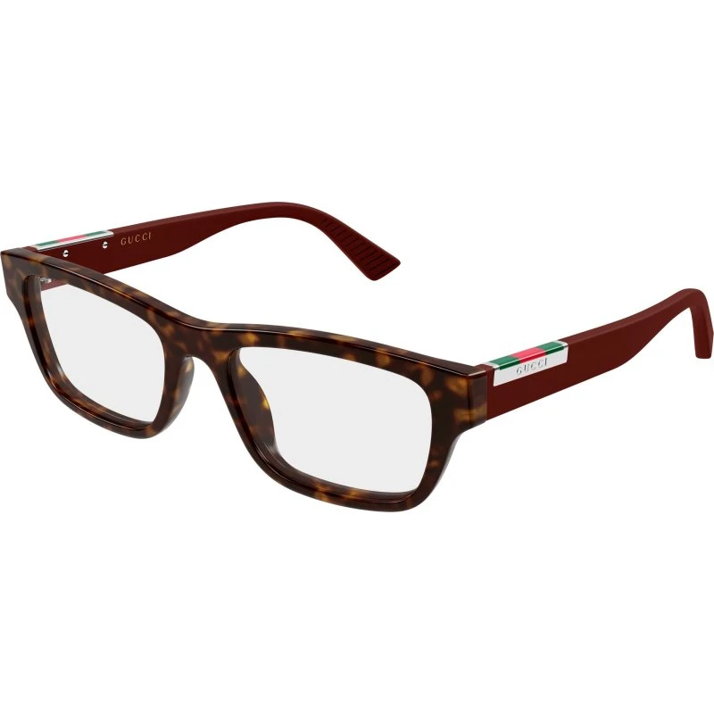 Gucci GG2091O 007 Montatura da Vista Squadrata in Acetato Havana