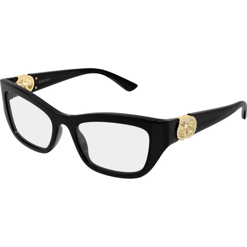 Gucci GG2125O 003 Occhiali da Vista Cat Eye Nero Trasparente