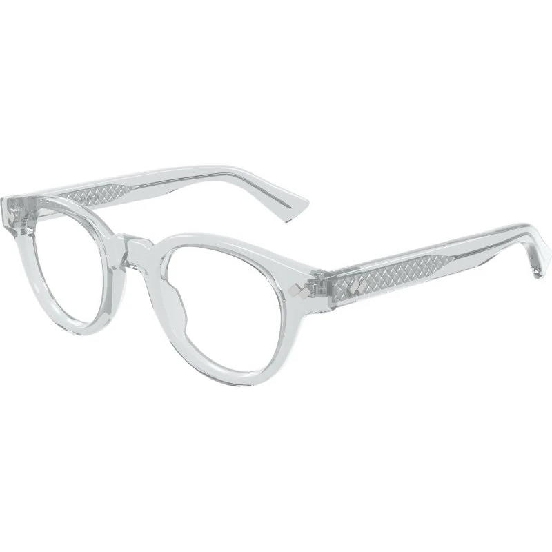 Bottega Veneta BV1443O 003 Montature da Vista Rotonde Grigio Trasparente