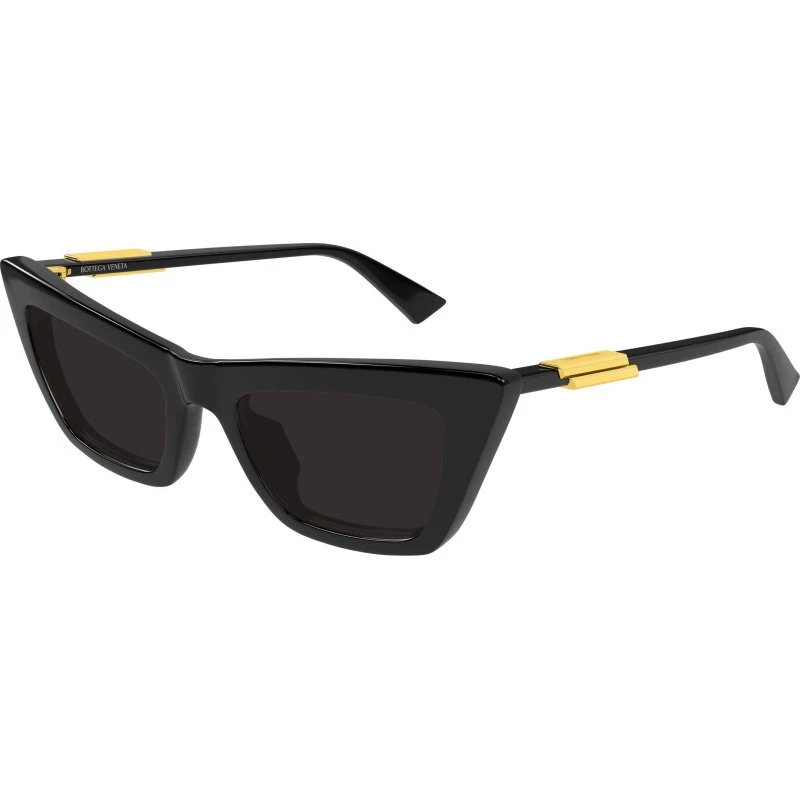 Bottega Veneta BV1446S 001 Occhiali da Sole Cat Eye in Acetato Nero