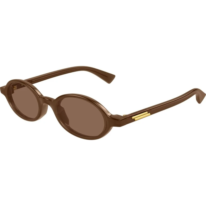 Bottega Veneta BV1388S 007 Occhiali da Sole Rotondi Marrone