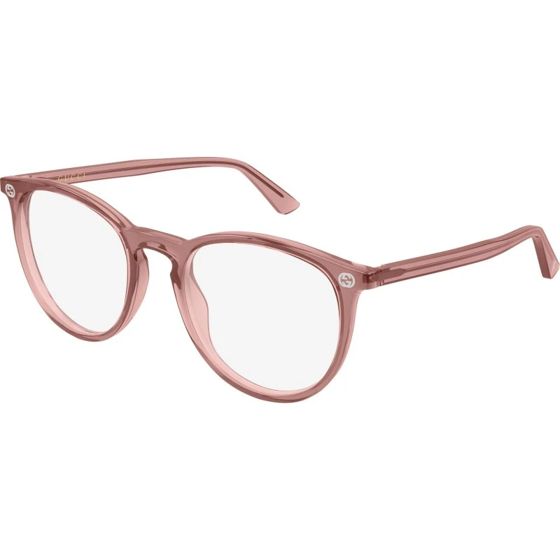 Gucci GG0027O 019 Montature da Vista Rotonde Rosa Trasparente