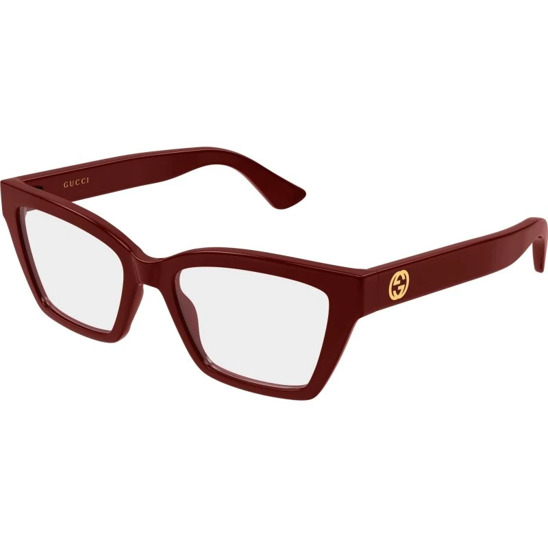 Gucci GG1715O 016 Montature da Vista Cat Eye Bordeaux Trasparente