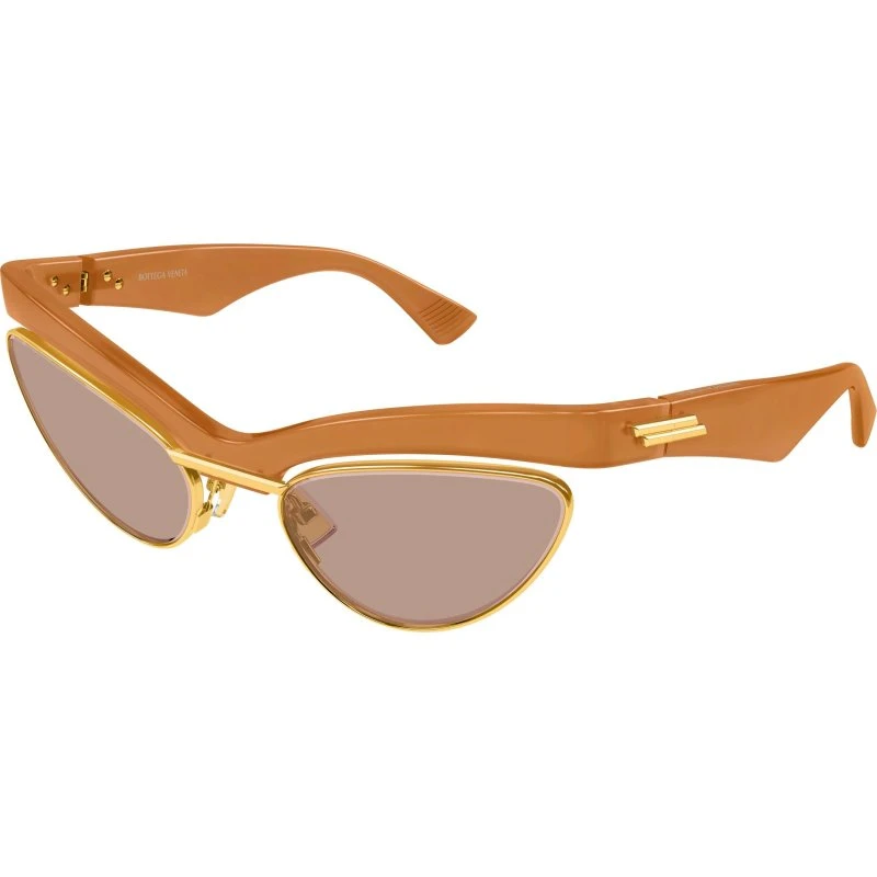 Bottega Veneta BV1480S 005 Occhiali da Sole Cat Eye Arancione Rosa