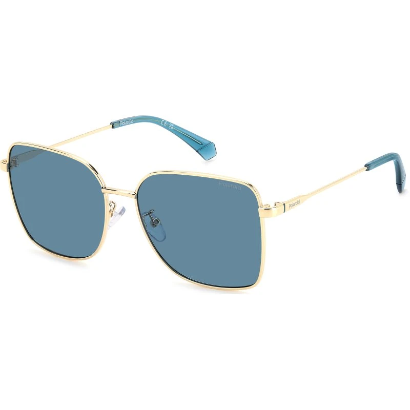 Polaroid Donna PLD 4158/G/S/X Occhiali da Sole Squadrati Oro e Blu