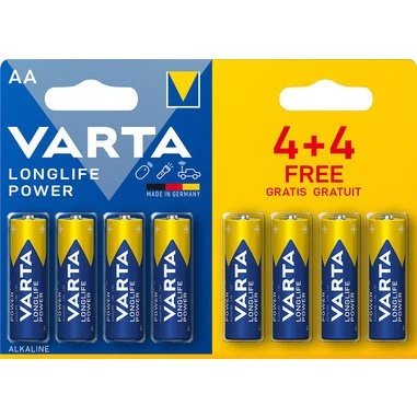 Varta Batterie Alcaline AAA 1,5V Longlife Power Pack 8