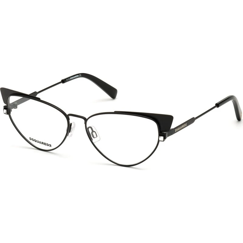 Dsquared2 DQ5304 002 Occhiali da Vista Cat Eye in Metallo Nero