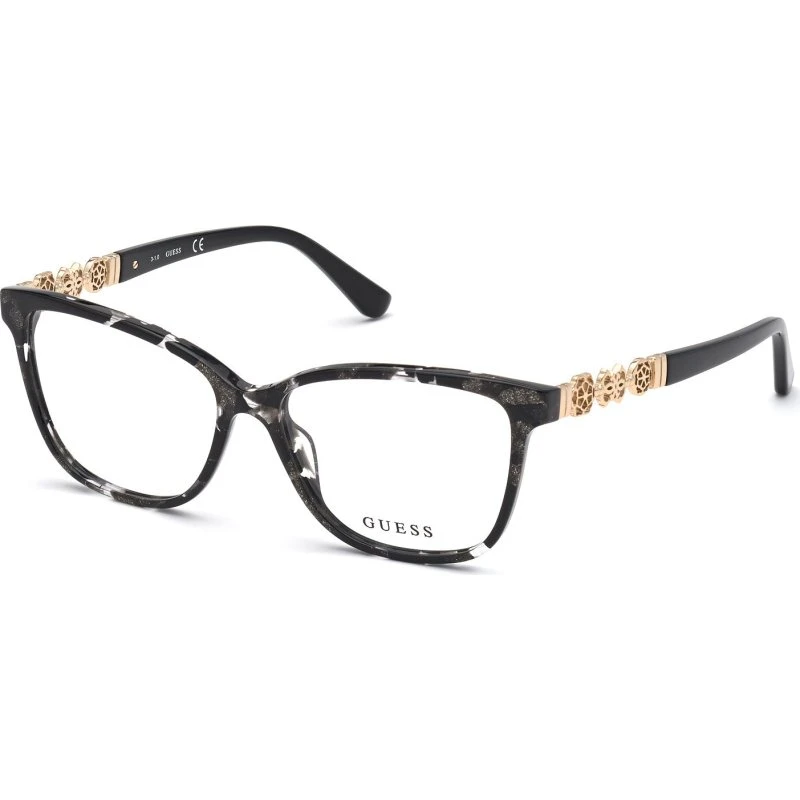 Guess GU2832 005 Montatura Occhiali da Vista Acetato Nero Squadrata