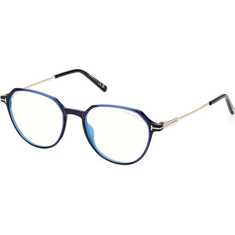 TOM FORD FT5875-B 090 Occhiali da Vista Blu Rotondi Uomo