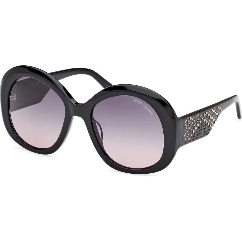 Guess by Marciano GM00015 01B Occhiali da Sole Rotondi in Acetato
