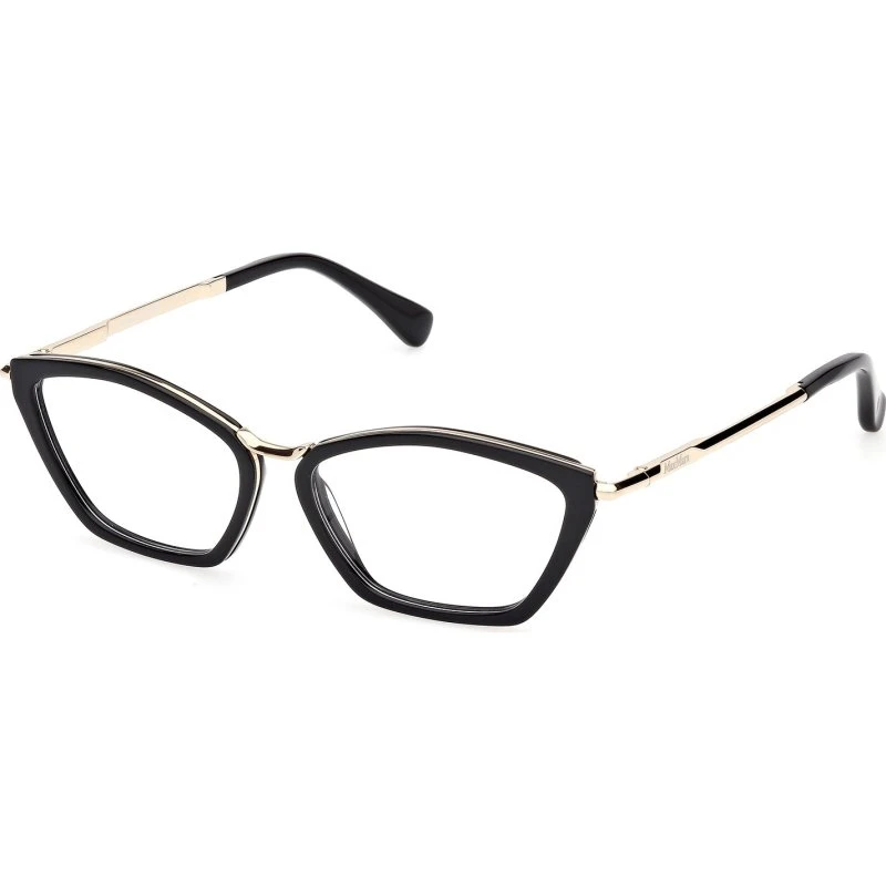 Max Mara MM5152 001 Occhiali da Vista Rotondi in Acetato Nero