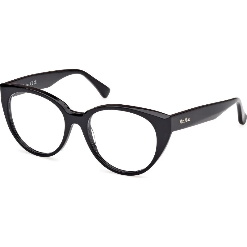 Max Mara MM5161 Occhiali da Vista Rotondi in Acetato Nero