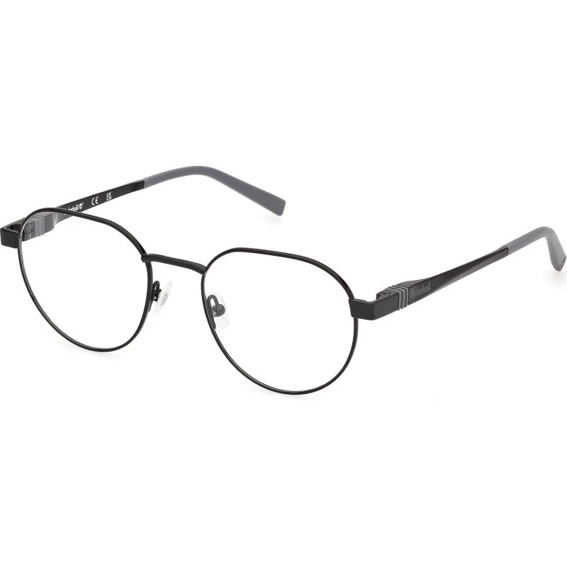 Timberland TB50028 001 Montatura da Vista Rotonda in Metallo Nero