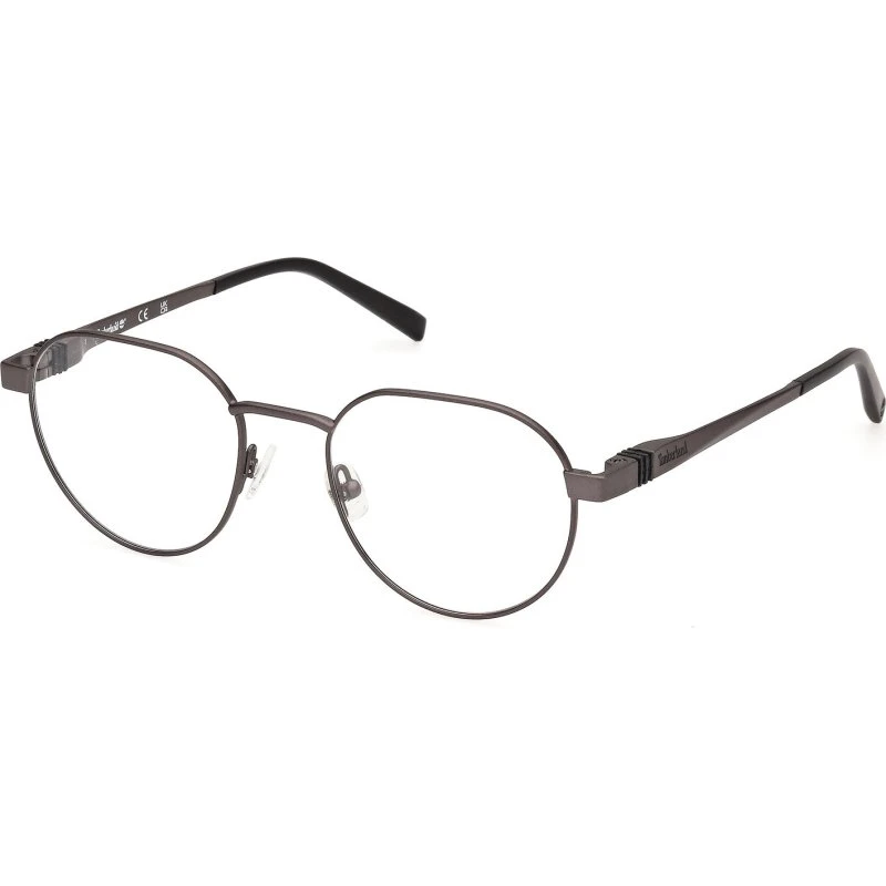 Timberland Uomo TB50028 007 Montatura da Vista Metallo Grigio Rotonda