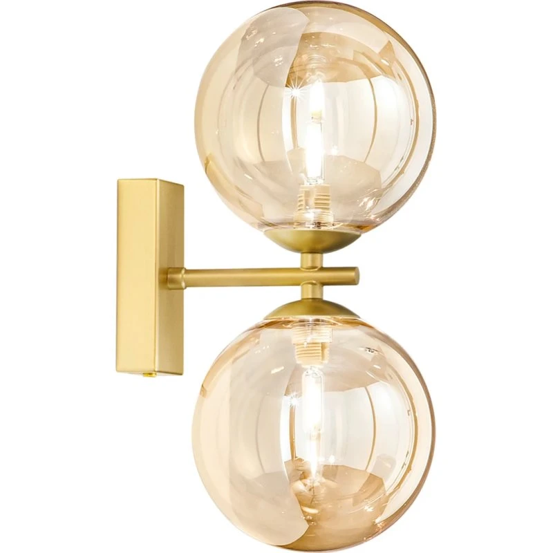 Honey Applique da Parete 2 Luci Ottone/Crema