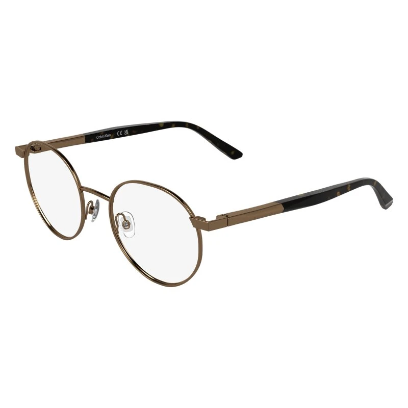Calvin Klein CK25112 771 Montature da Vista Rotonde in Metallo Oro