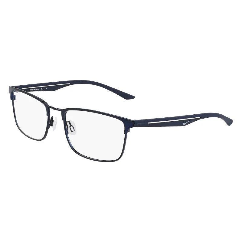 Nike 4314 410 Montature da Vista Metallo Blu Squadrata