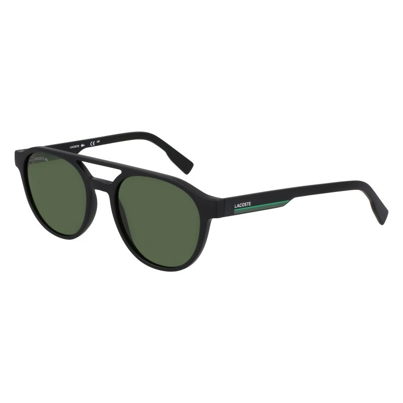 Lacoste L6008S 002 Occhiali da Sole Rotondi Nero Opaco