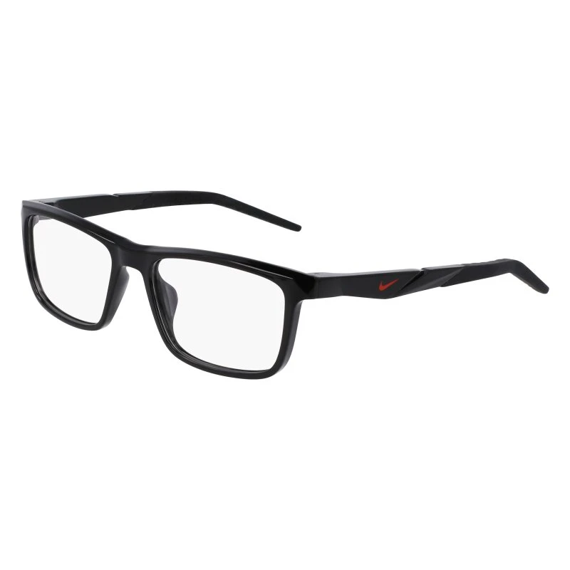 Nike NIKE 7057 001 Montatura da Vista Bio-iniettata Nera Squadrata
