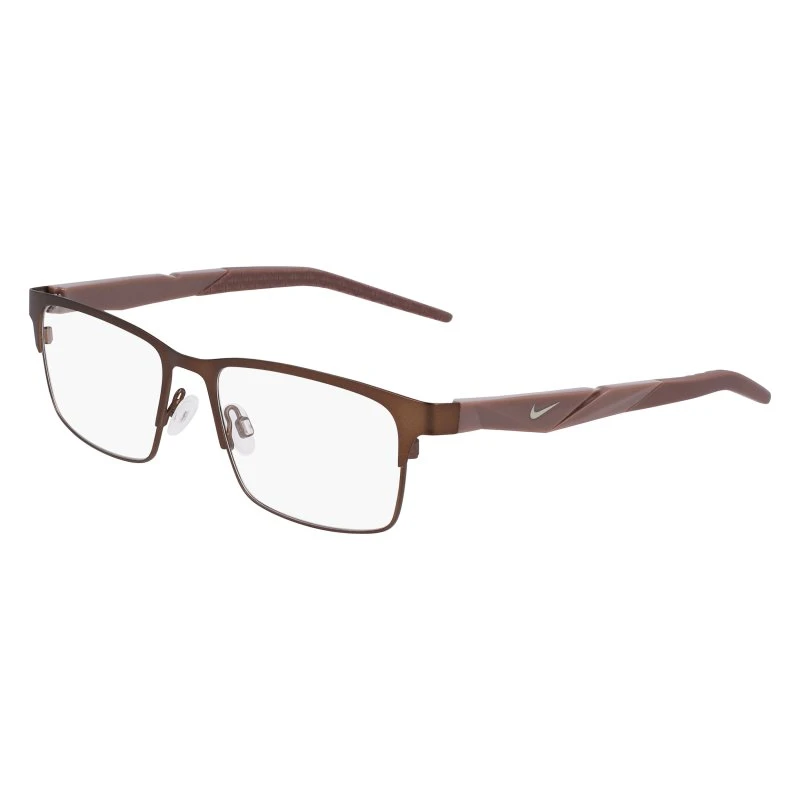 Nike 8154 201 Montature da Vista Metallo Marrone Squadrata