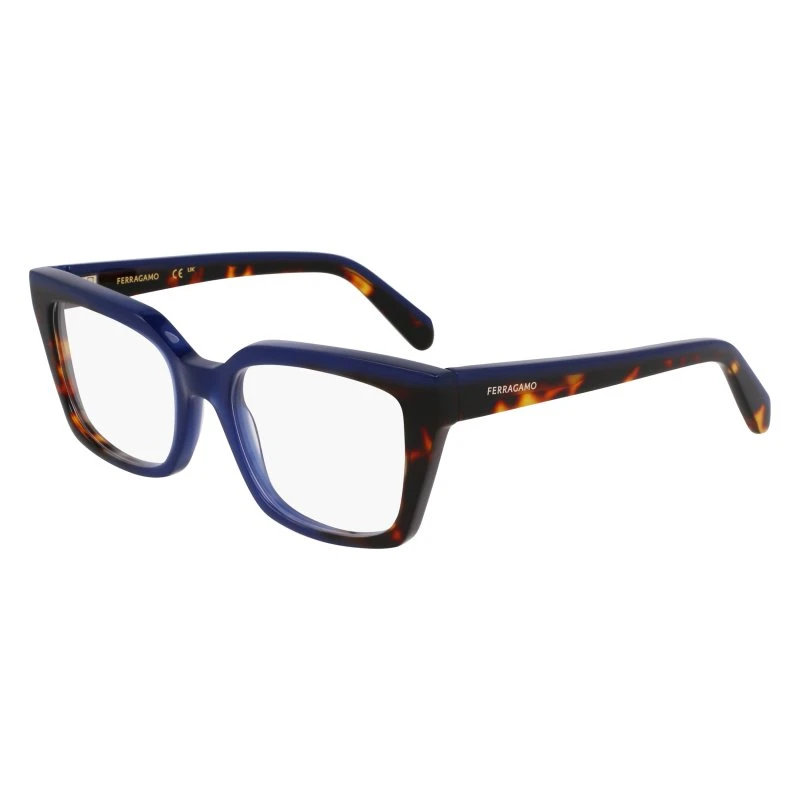 Ferragamo SF3010 424 Occhiali da Vista Donna in Acetato Blu