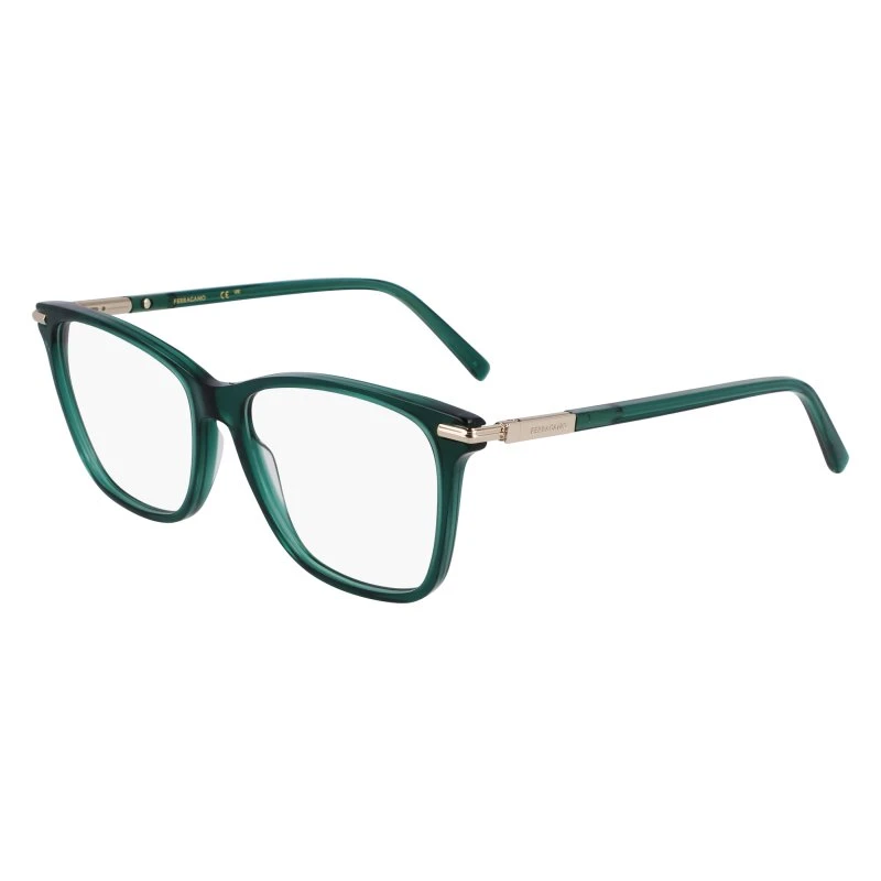 Ferragamo SF3013 317 Montatura Occhiali da Vista Verde Squadrata