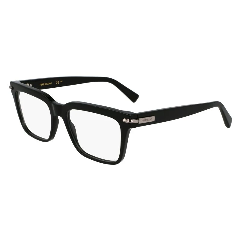 Ferragamo SF3014 001 Montatura da Vista Quadrata in Acetato Nero