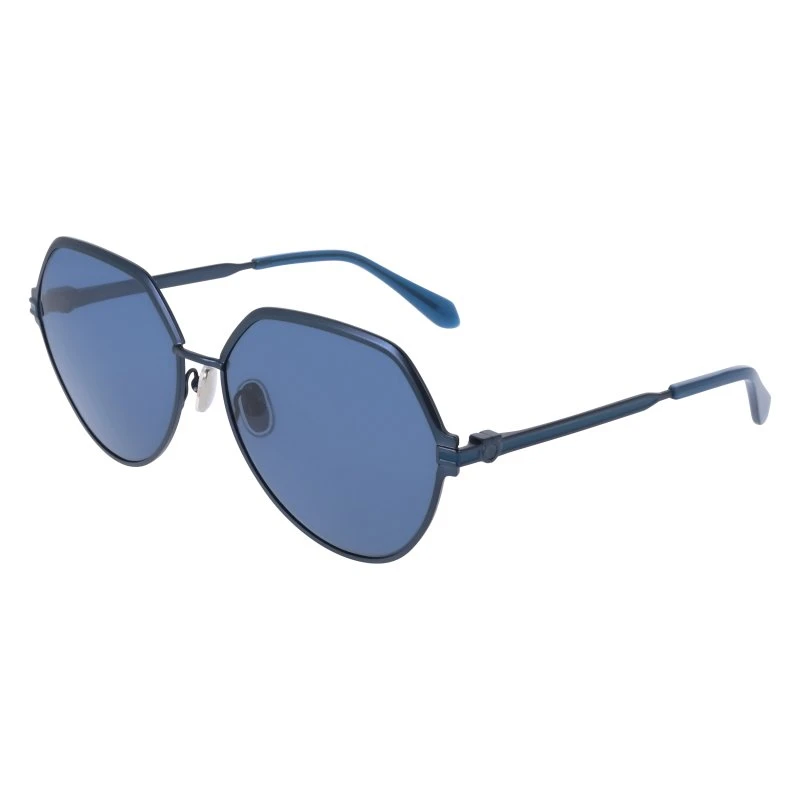 Ferragamo SF325S 414 Occhiali da Sole Metallo Blu Donna