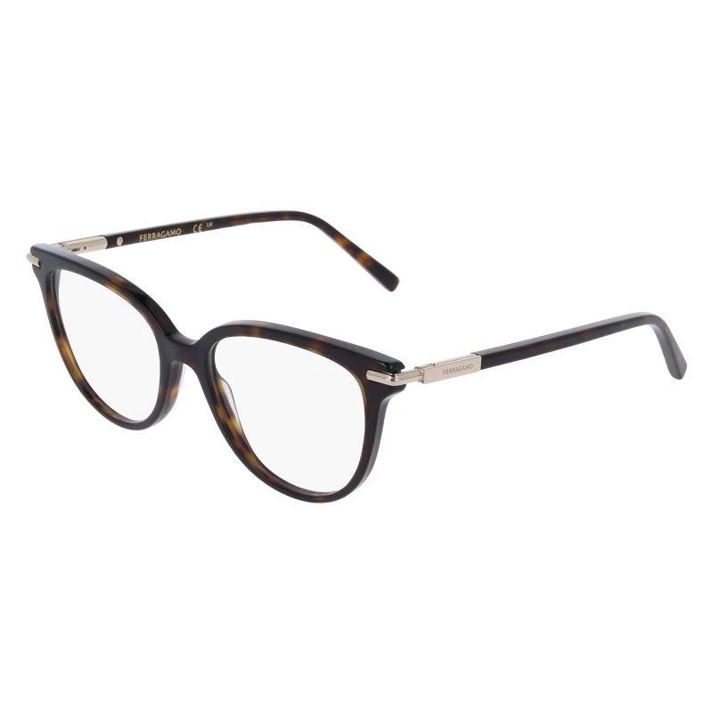 Ferragamo SF3026 242 Occhiali da Vista Farfalla Acetato Havana