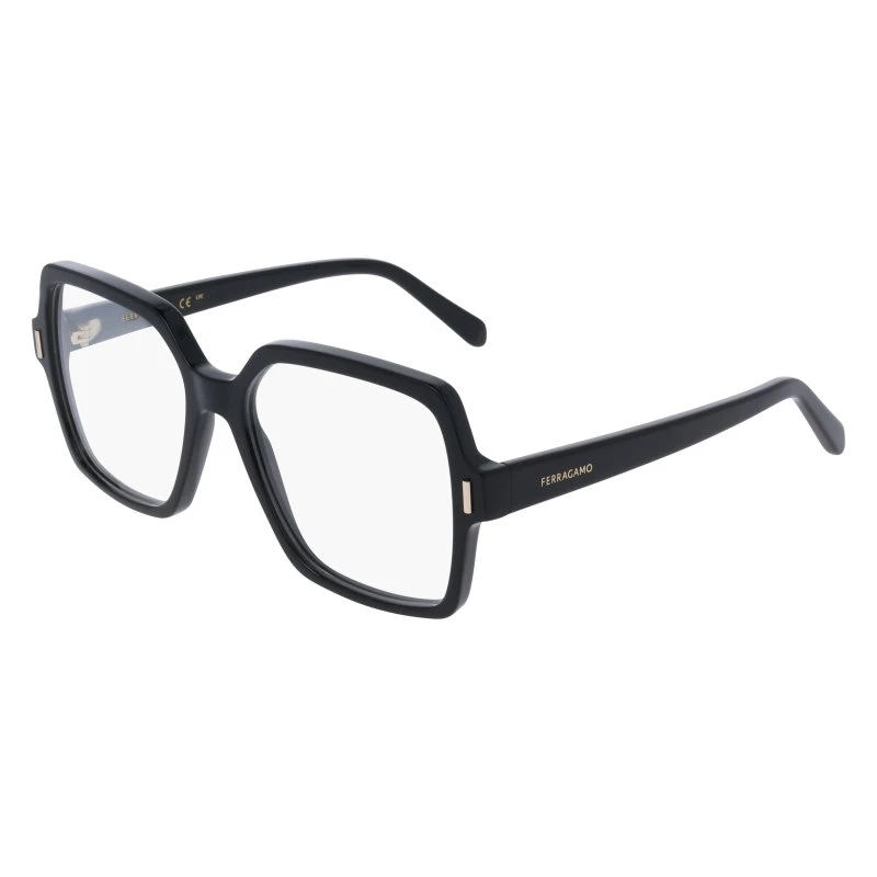 Ferragamo SF3031 001 Montatura da Vista Squadrata in Acetato Nero