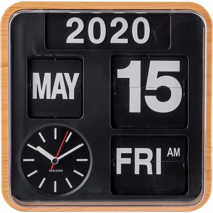 Karlsson Mini Flip Orologio da Parete Retro