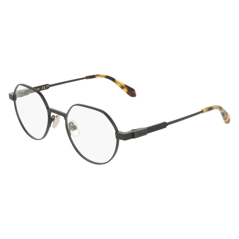 Ferragamo SF2605 002 Occhiali da Vista in Titanio Nero Squadrati