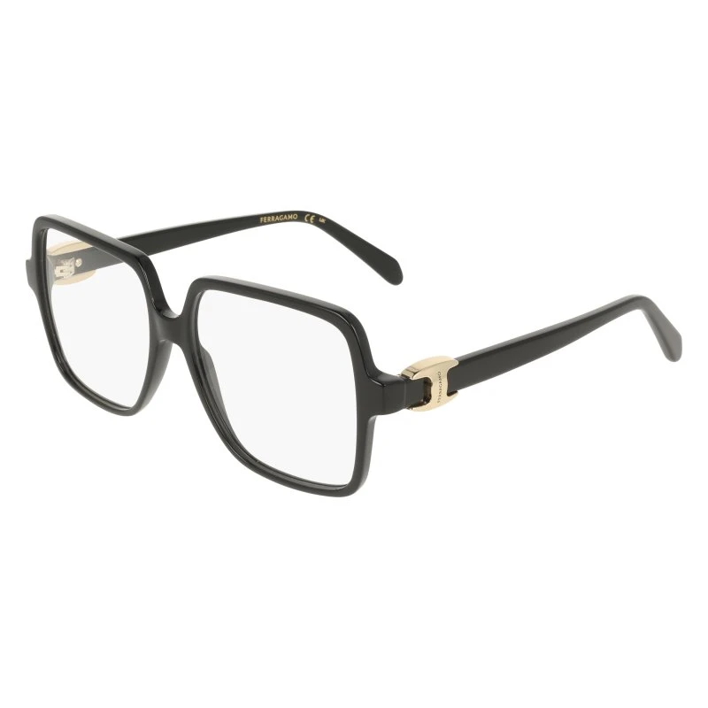 Ferragamo SF3058 001 Occhiali da Vista Neri Squadrati Donna