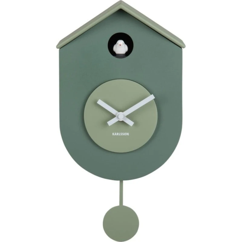 Karlsson Grato Cuckoo Orologio da Parete 17.5 x 33.2 cm Nero/Grigio