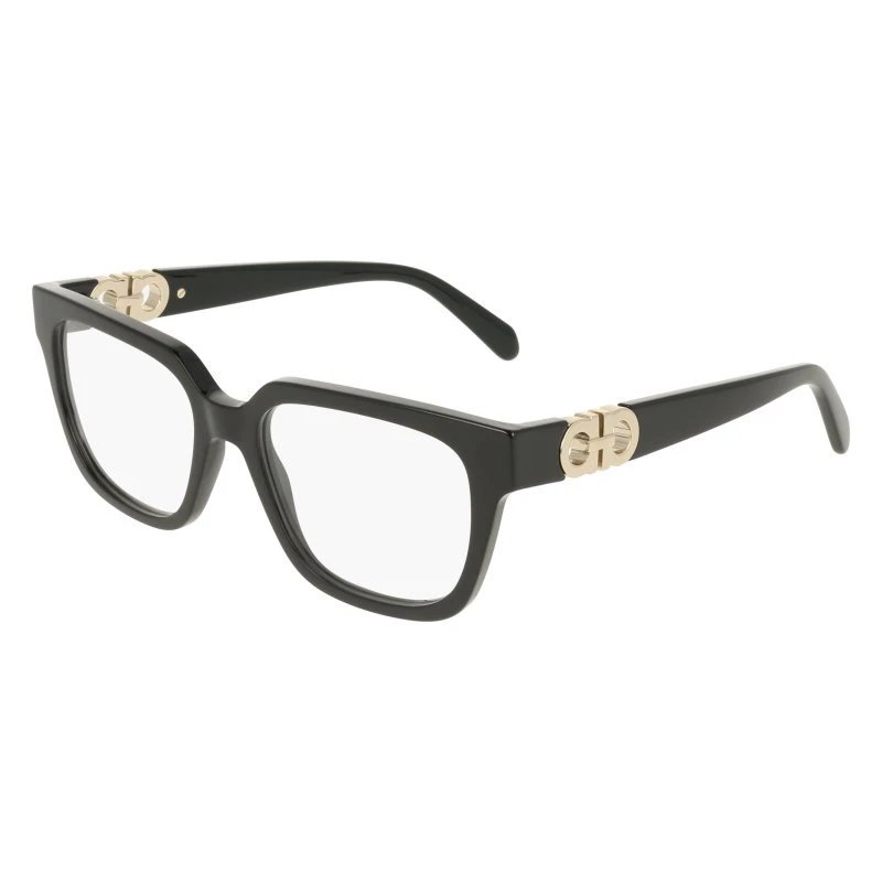 Ferragamo SF3056 001 Montatura da Vista Quadrata in Acetato Nero