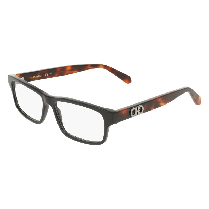 Ferragamo SF3061 001 Montature da Vista Squadrate in Acetato Nero