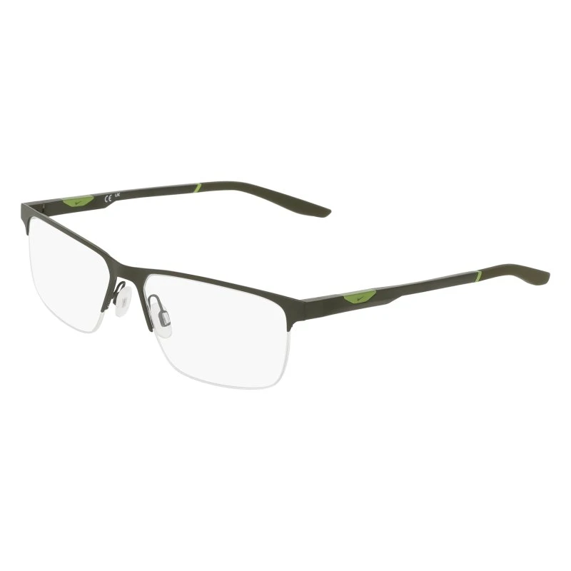 Nike 8144 315 Montature da Vista Metallo Verde Squadrata