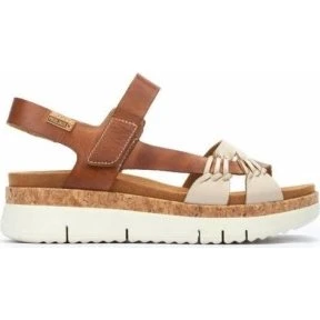 Pikolinos Palma Sandali in Pelle Marrone con Velcro