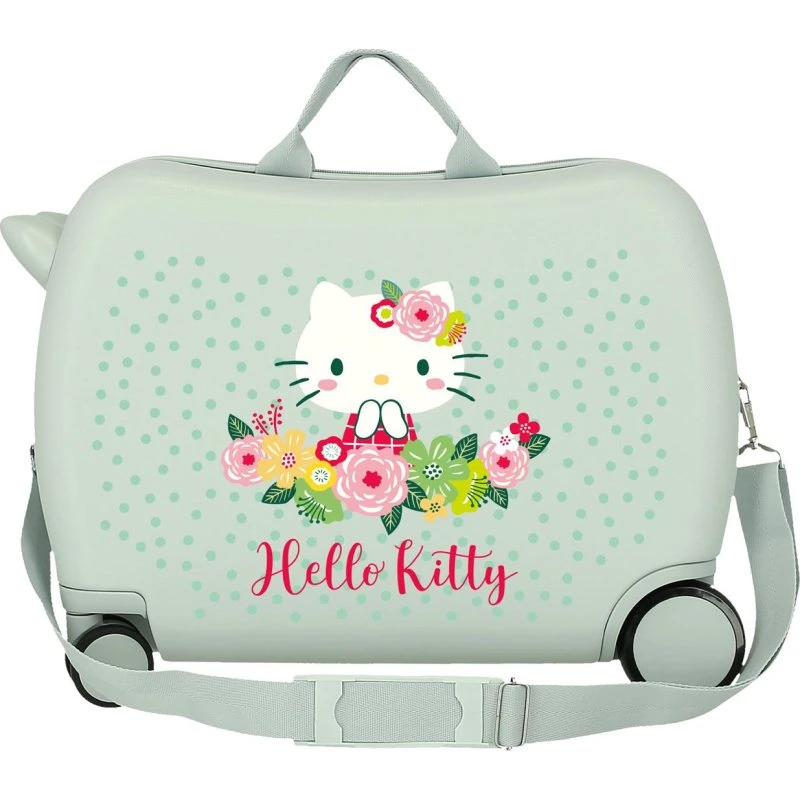Valigia Hello Kitty Sanrio Floreale Menta 50cm