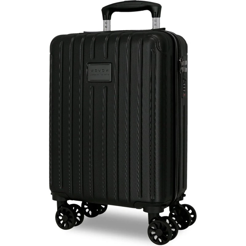 MOVOM Trolley ABS 40 cm con 4 Ruote Rimovibili Nero