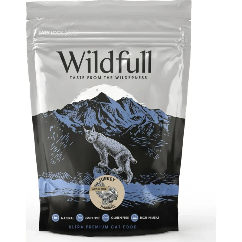 Wildfull Turkey Hairball Crocchette per Gatti Adulti Grain Free 400g