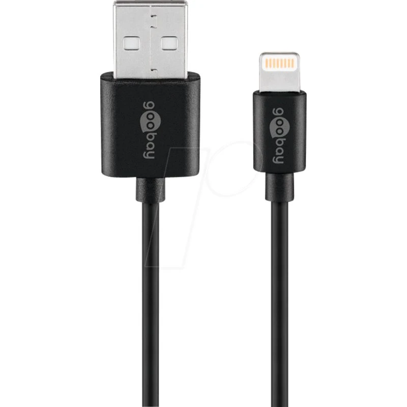 Goobay 63523 Cavo Lightning USB-A 1m Nero