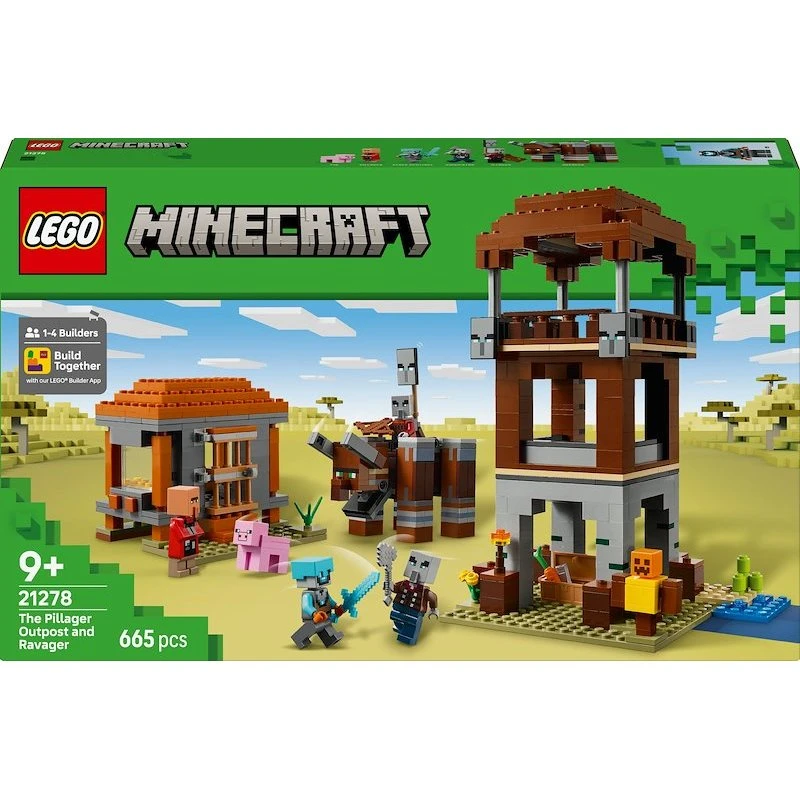 LEGO Minecraft 21278 Avamposto del Saccheggiatore e Predone