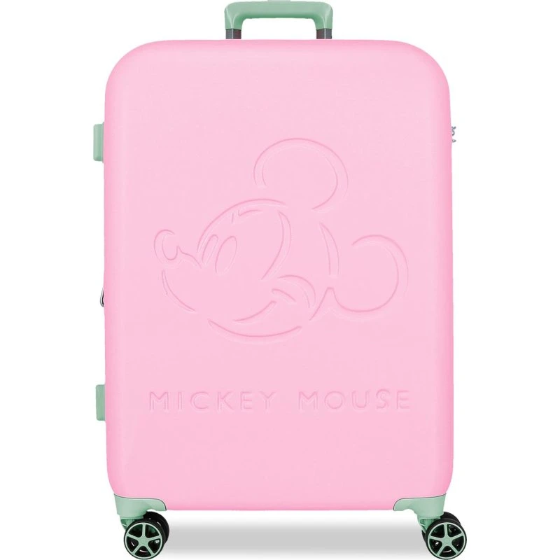 Disney Mickey Crazy Trip Valigia Media ABS Rosa